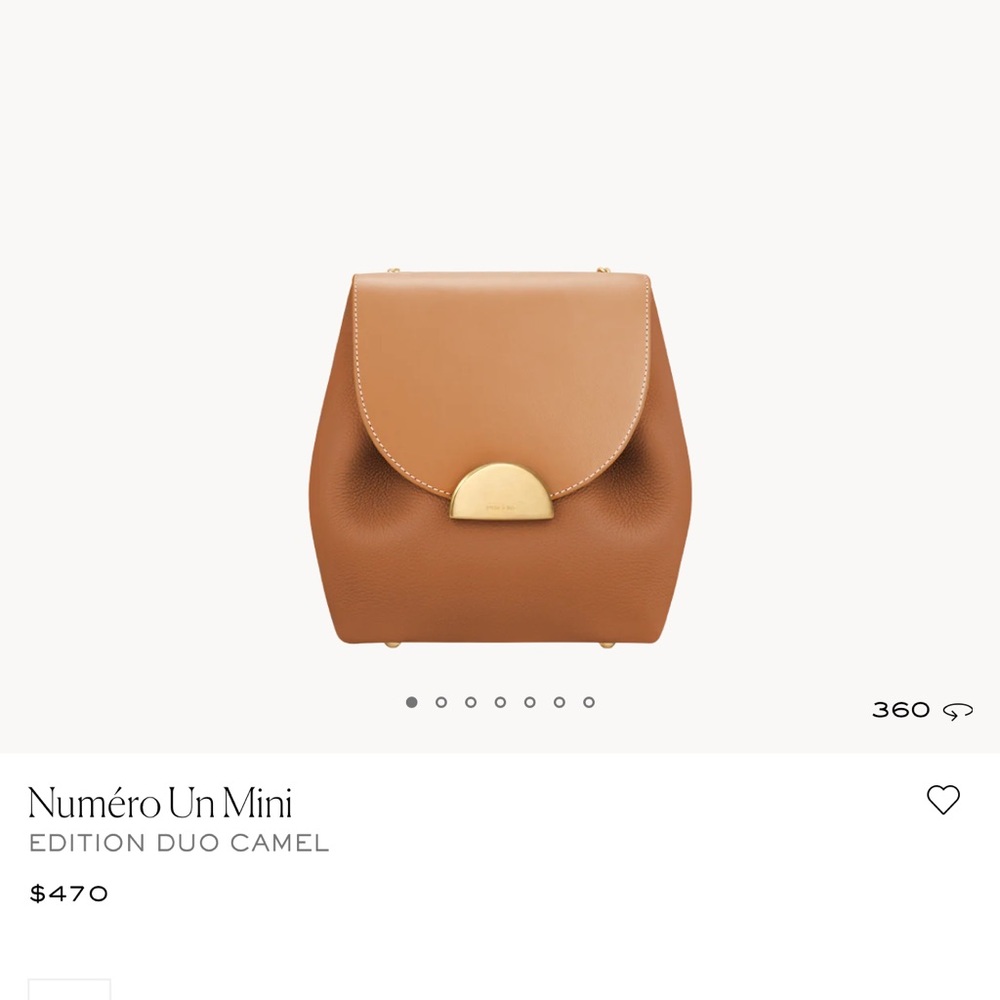 Polene Numero Un Mini Edition Duo Camel Bag